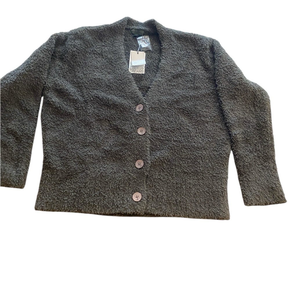 Barefoot Dreams Women’s Button Cardigan Soft Thick NEW Olive Green Size XL